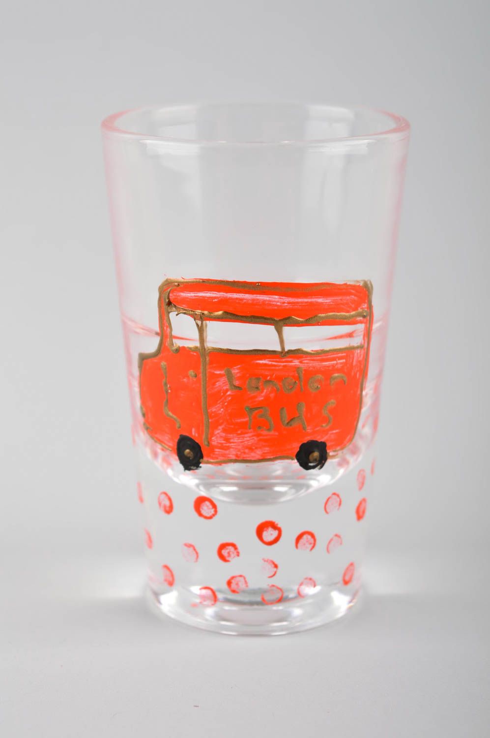 Copa de cristal hecha a mano con dibujo vaso de chupito elemento decorativo foto 2