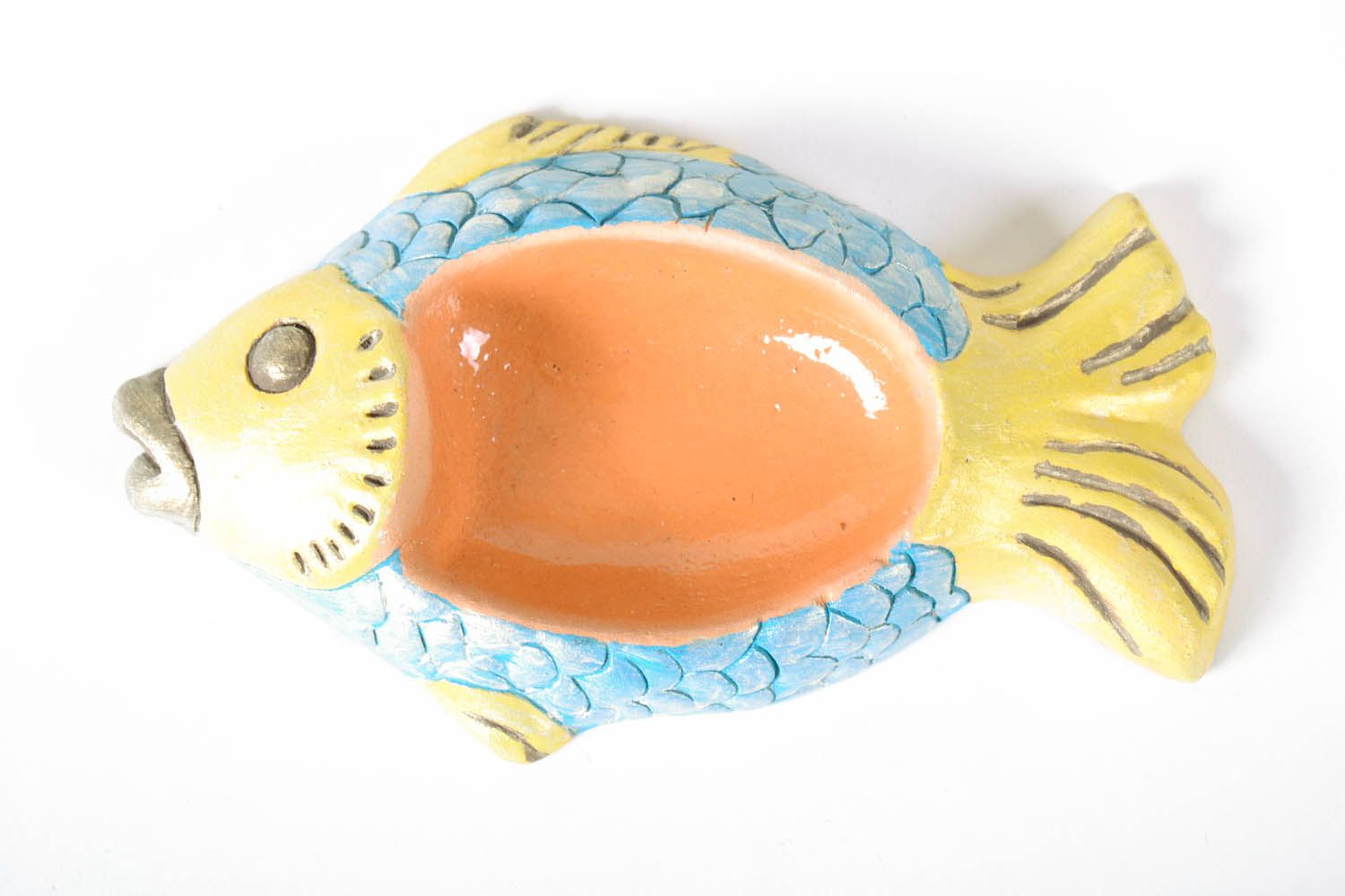 Tisch Aschenbecher Keramik Fisch foto 3