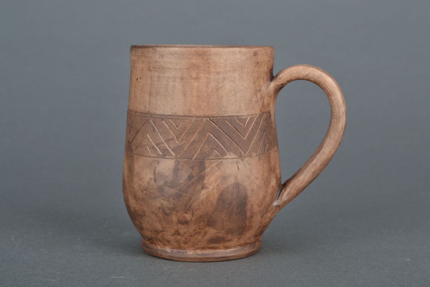 XXL 33 oz ceramic beer, coffee, tea mug made of white clay with handle and Greek style pattern photo 3