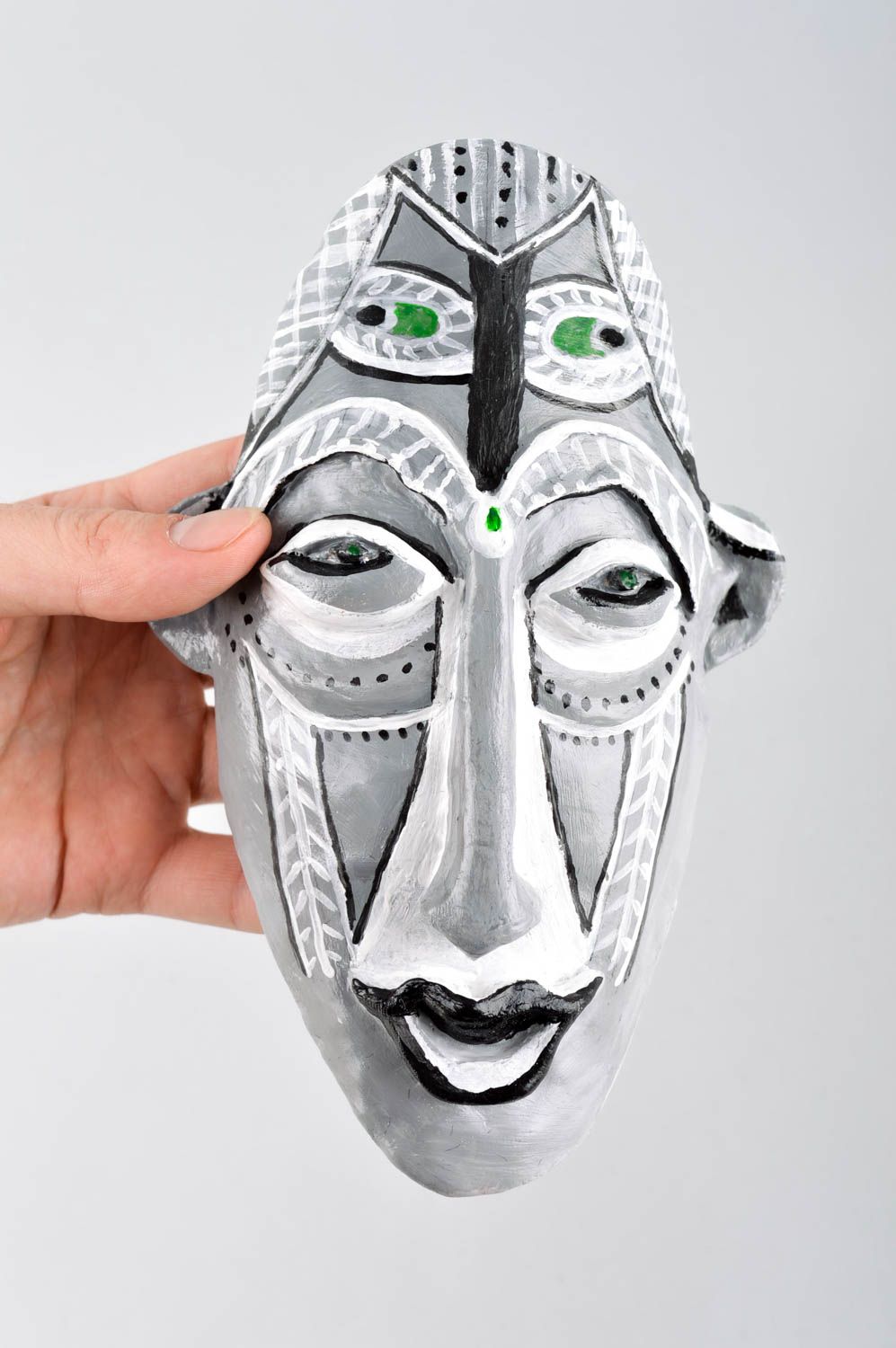 Unusual handmade interior mask ceramic wall panel gift ideas decorative use only photo 5