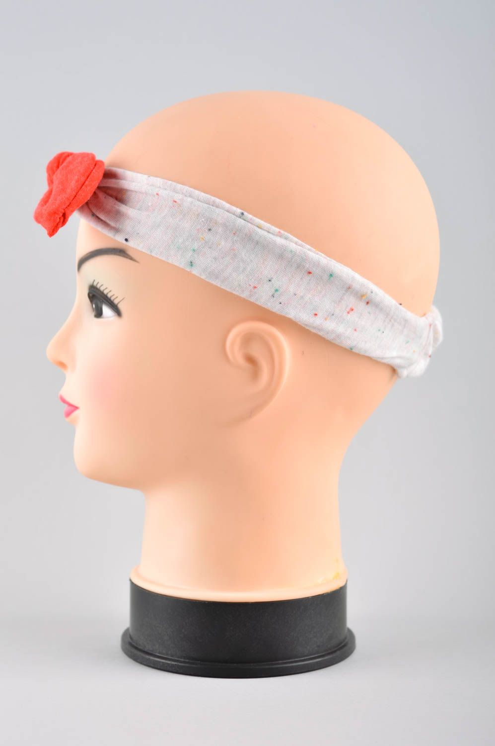 Handmade headband fabric hair accessory unusual head accessory gift for girls photo 3