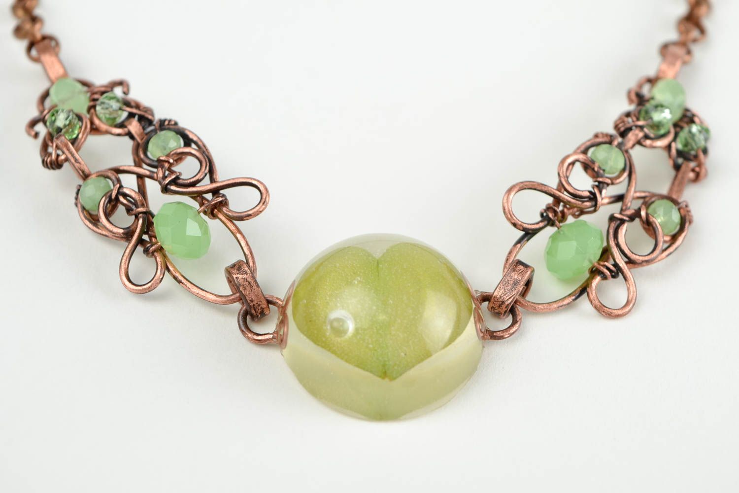 Unusual handmade beaded necklace metal necklace design beautiful jewellery photo 5