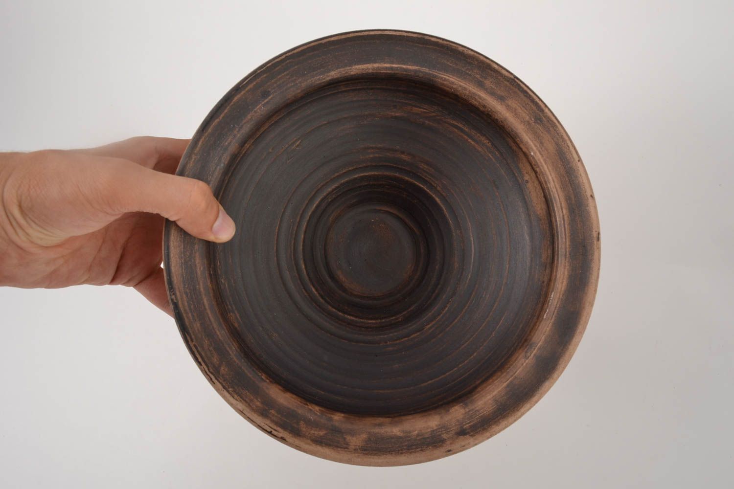 Глиняный горшок без крышки посуда ручной работы посуда из глины расписная 2 л фото 3