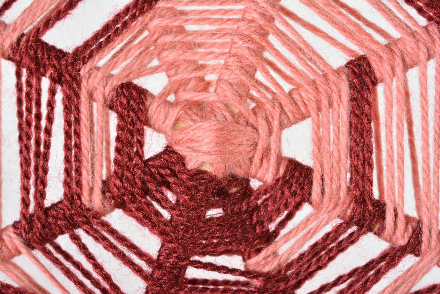 Mandala Suspension décorative fait main bordeaux rose Décoration maison photo 4