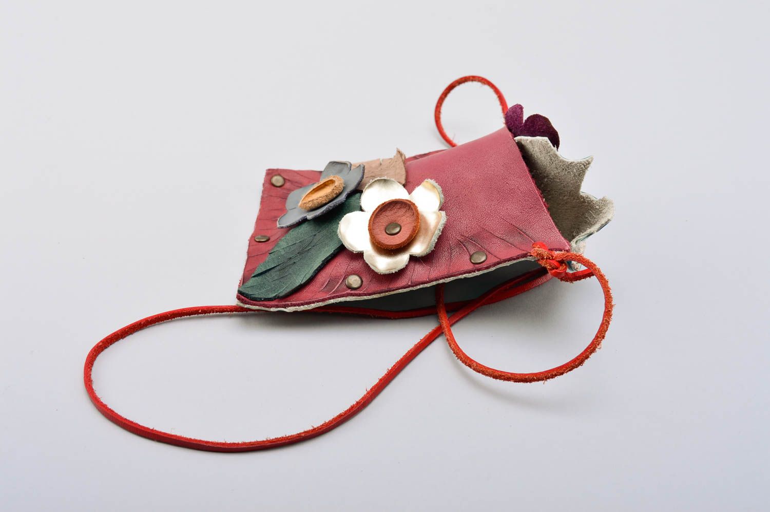 Handmade Handy Tasche individuelle Handyhülle Cover für Handy aus Leder foto 4