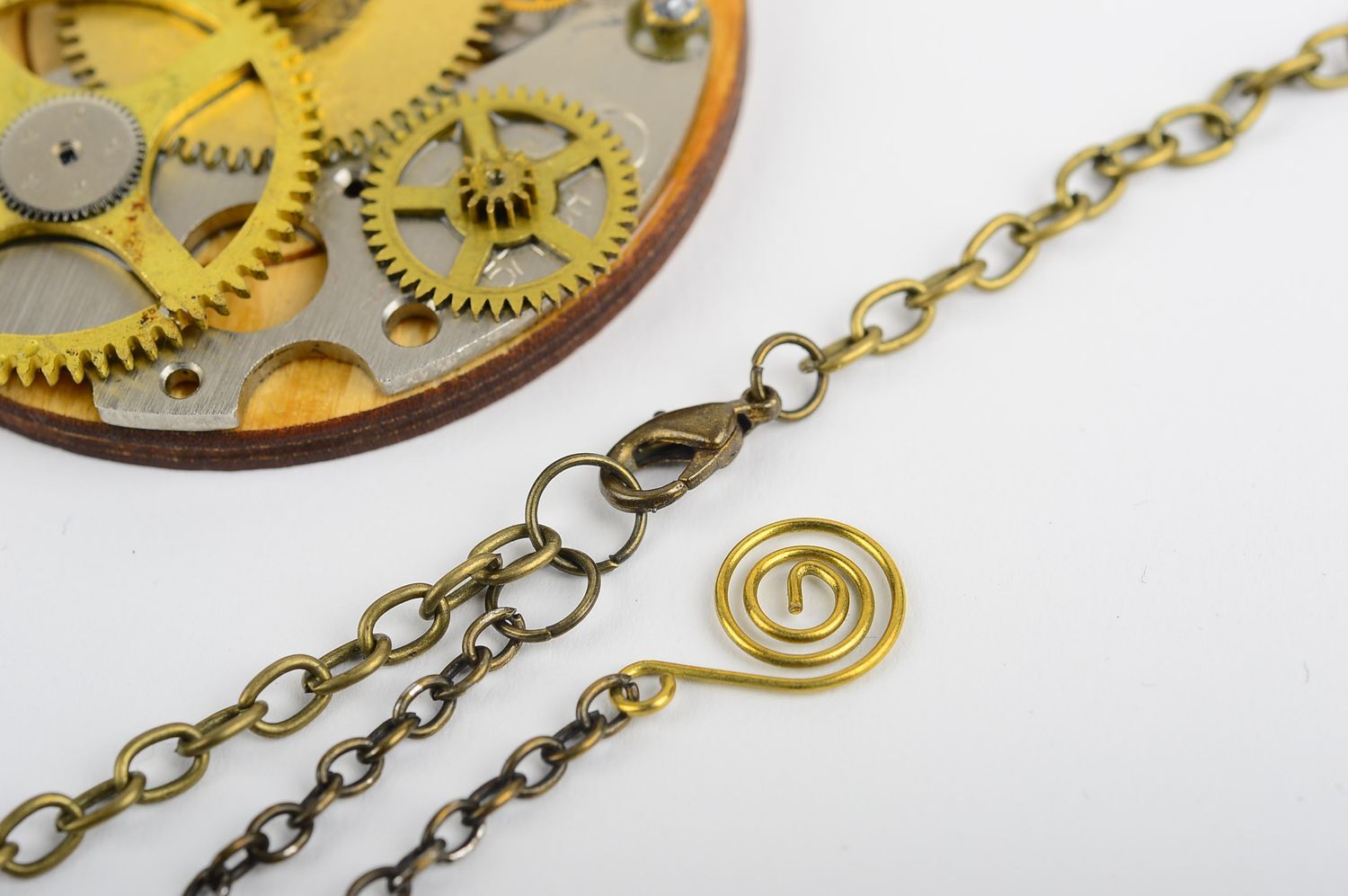 Stylish handmade steampunk jewelry steampunk pendant chain necklace for women photo 5