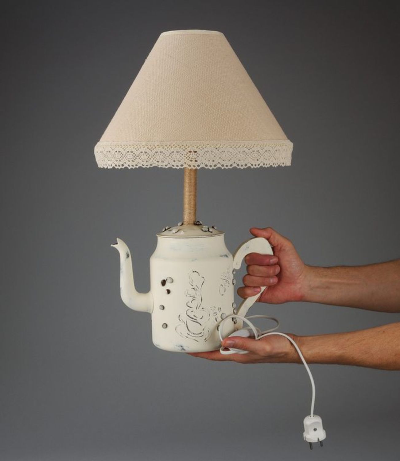 Original lamp in shabby chic style photo 3