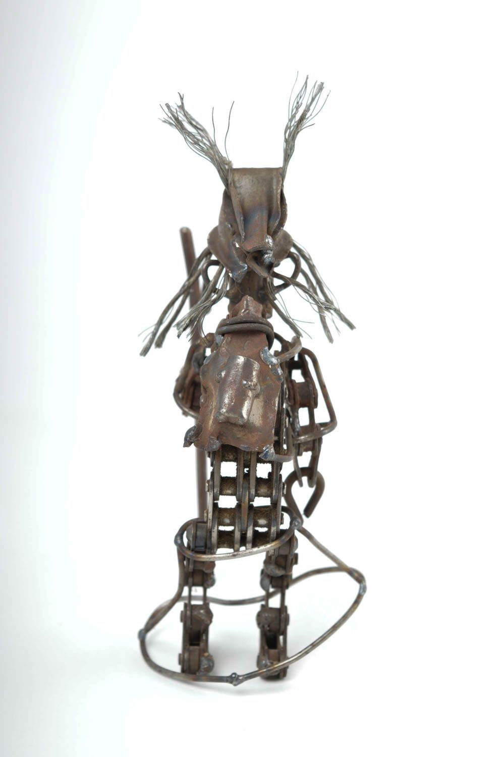 Figur aus Metall handmade Deko ausgefallenes Geschenk Tischdeko Idee Baba Jaga foto 5