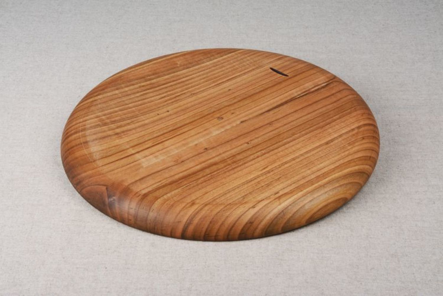 Большая плоская деревянная тарелка-доска фото 5