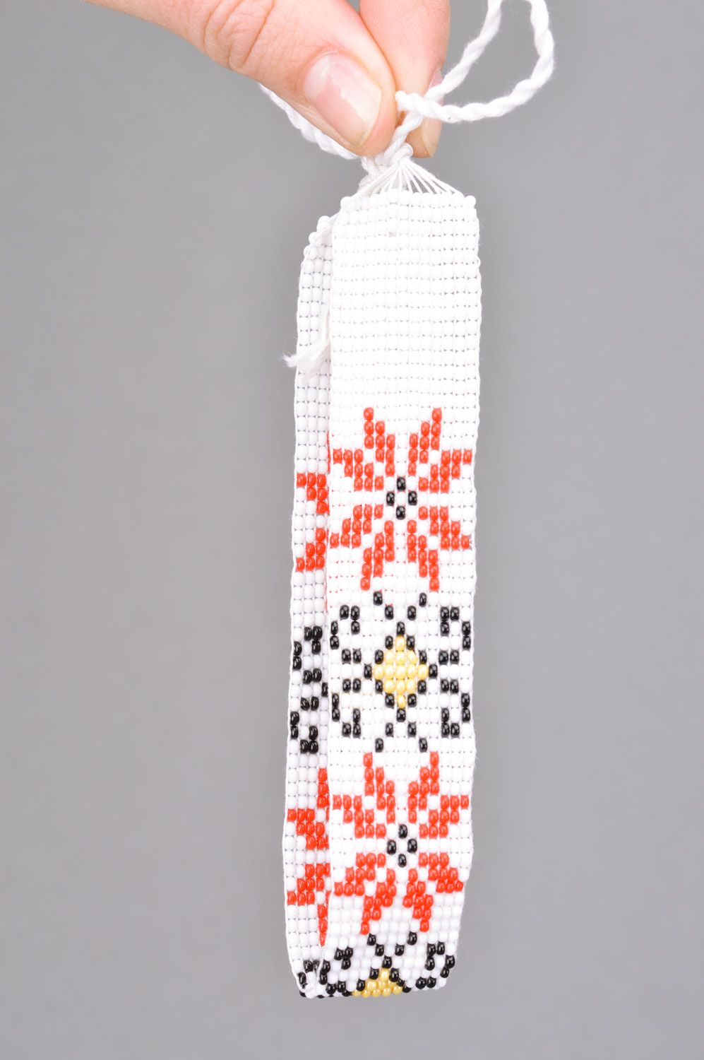 Breites Collier mit Ornament aus Glasperlen im ethnischen Stil für grelle Looks foto 3