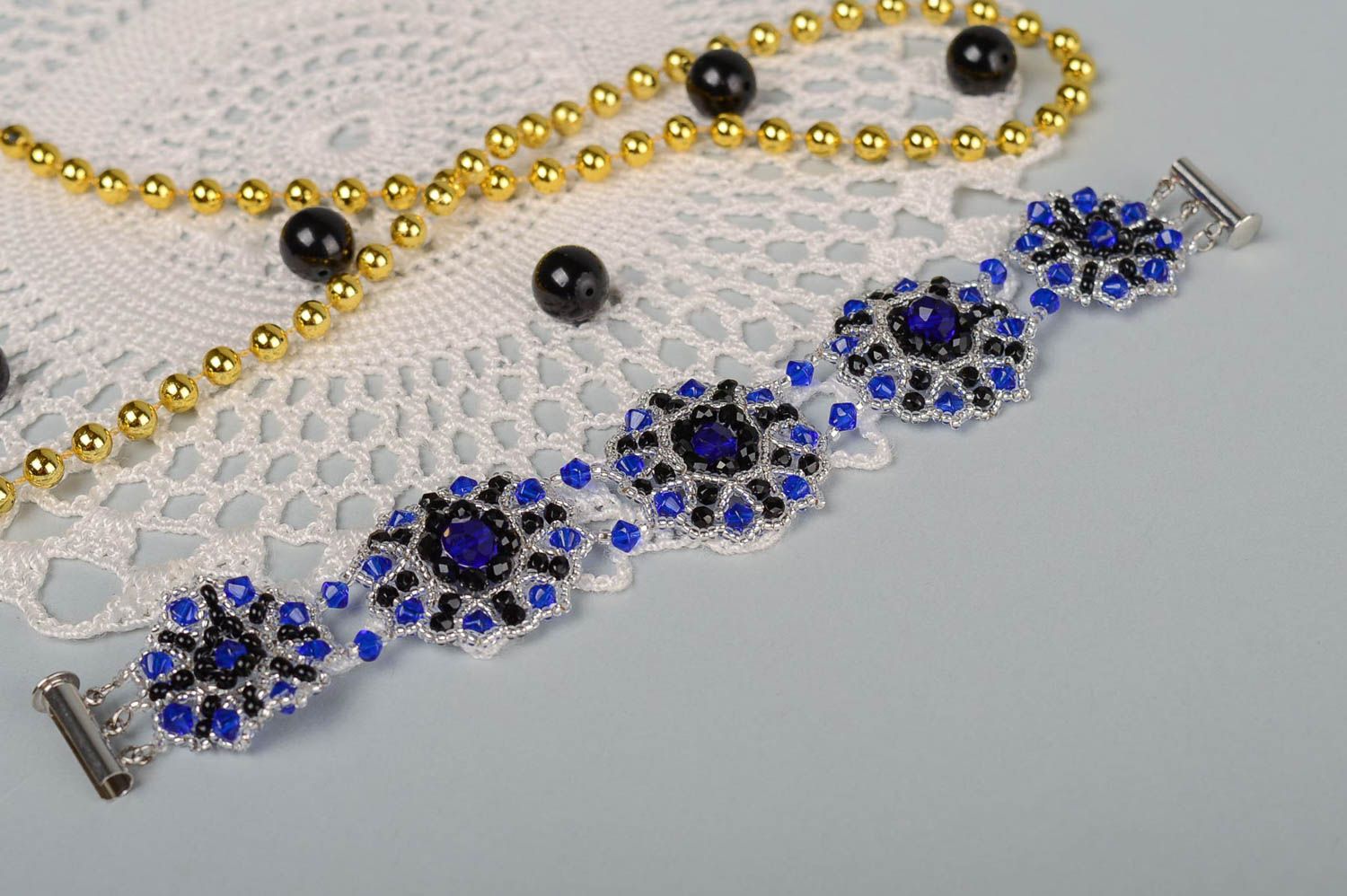 Seed bead bracelet handmade vintage bracelets fashion jewelry exclusive jewelry photo 1