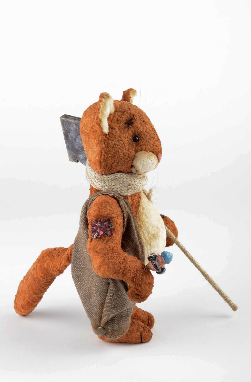 Juguete artesanal de algodón muñeco de peluche regalo original para niño Gato foto 3