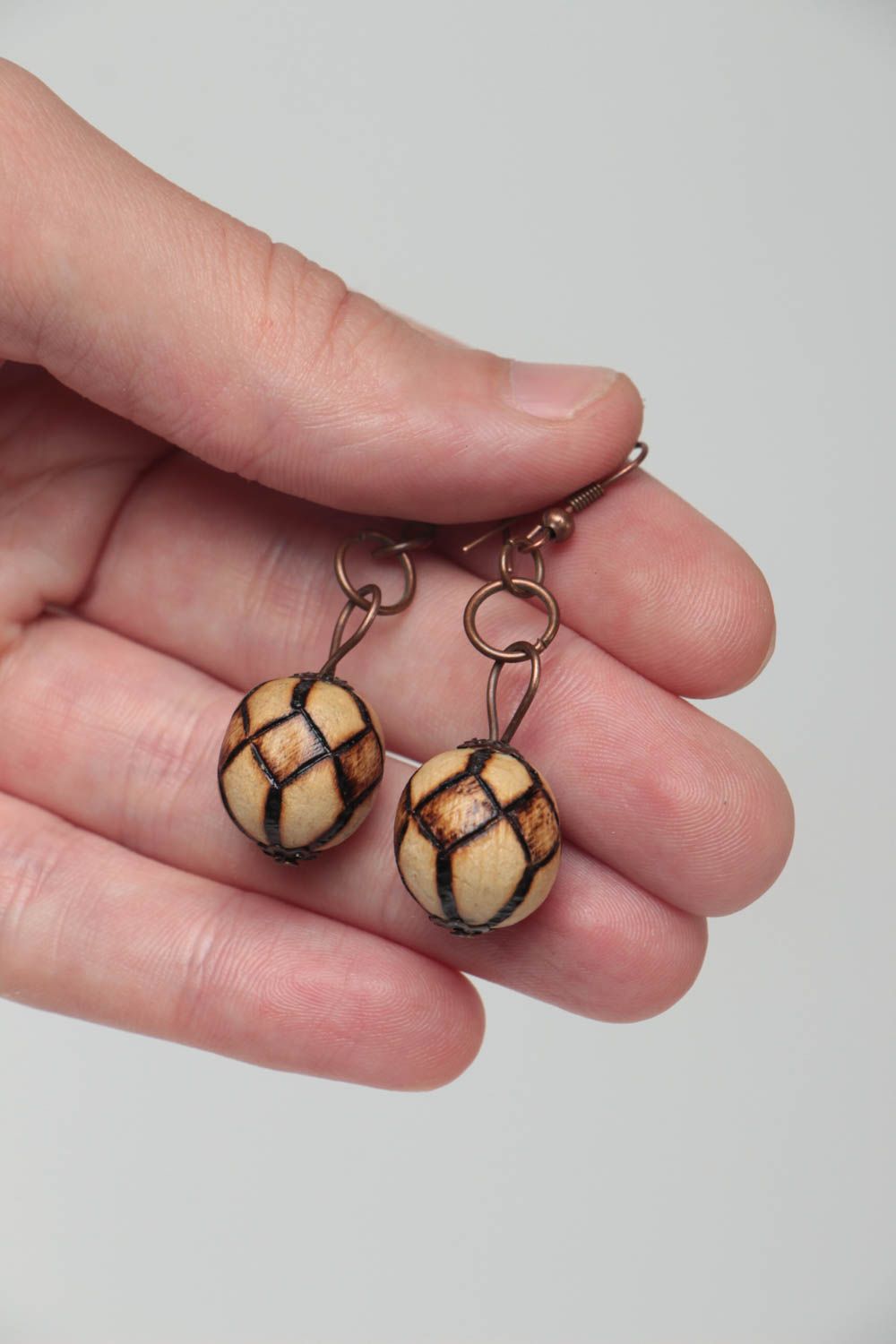 Handmade jewelry wooden earrings fashion earrings women accessories gift for her photo 5