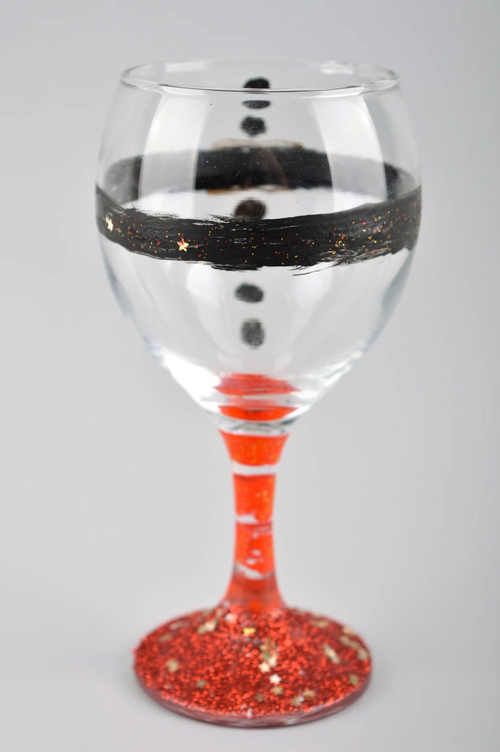 Handmade glass painted wine glass home decor glass tableware fancy tableware photo 3