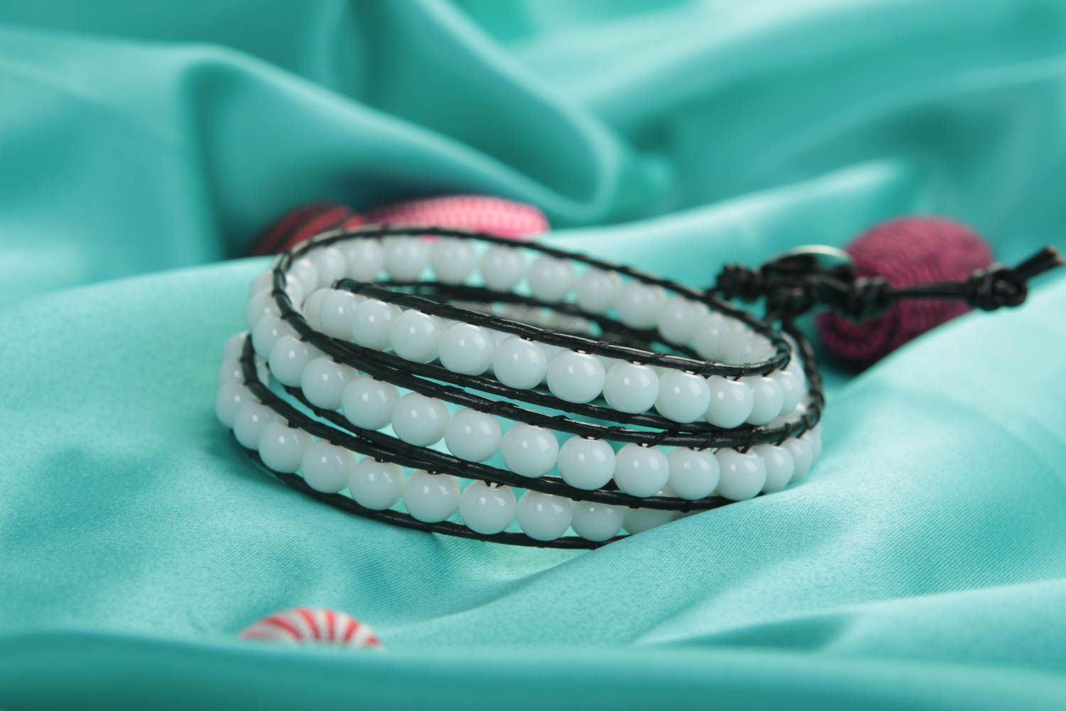 Handmade beads bracelet unusual bracelet made of beads designer jewelry  photo 2