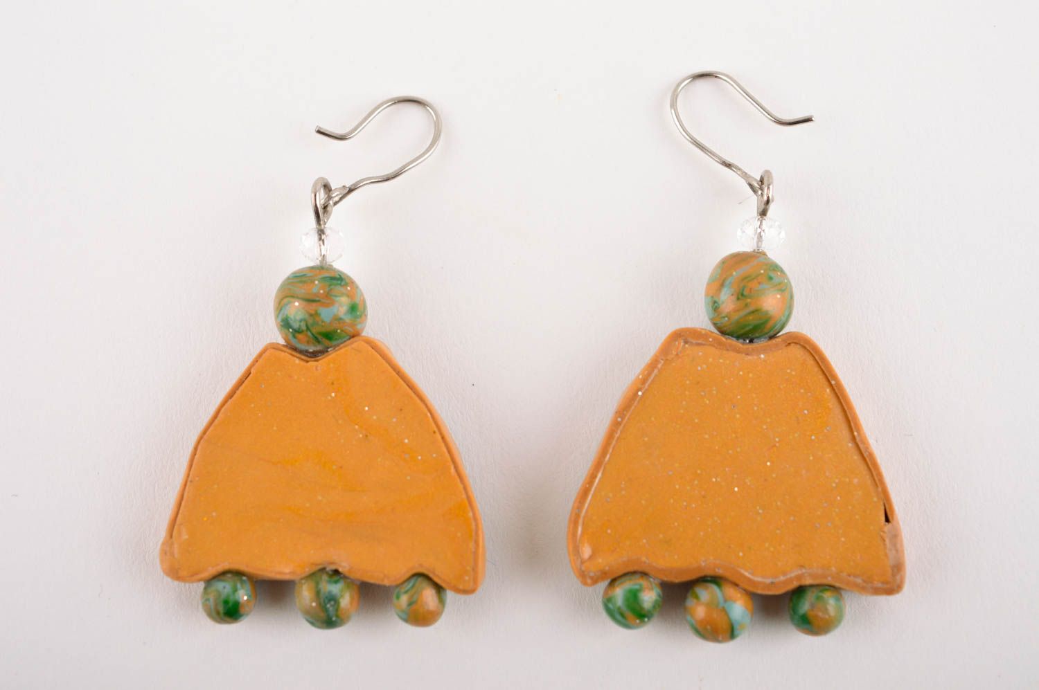 Unusual handmade plastic earrings design artisan jewelry fashion accessories photo 5