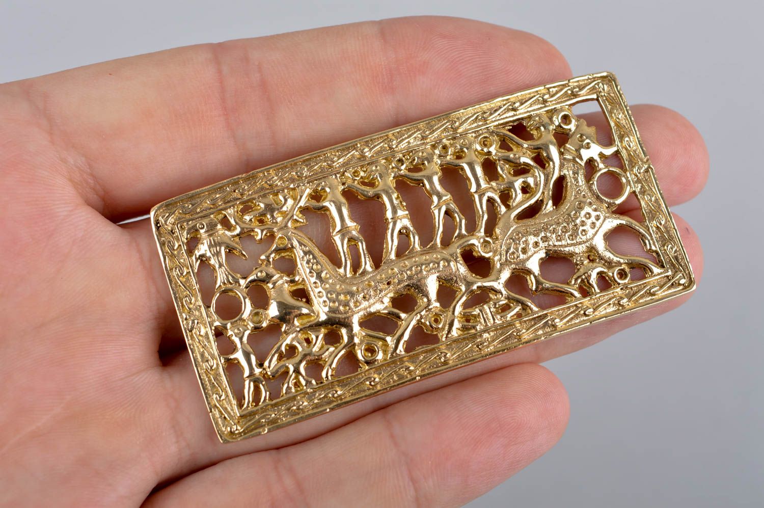 Handmade designer accessory metal pendant cute brass jewelry present photo 5