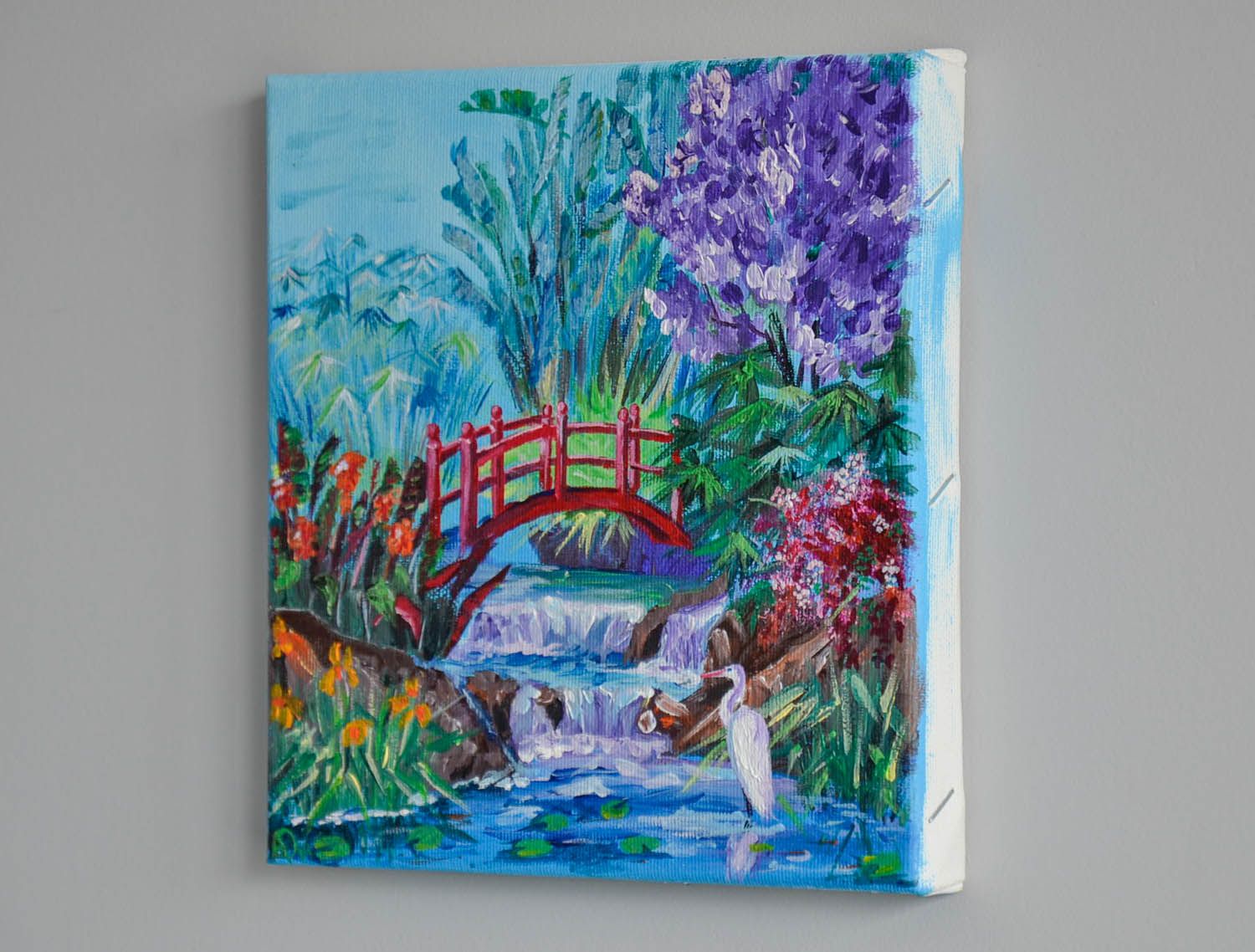 Contemporary acrylic painting Pond photo 2