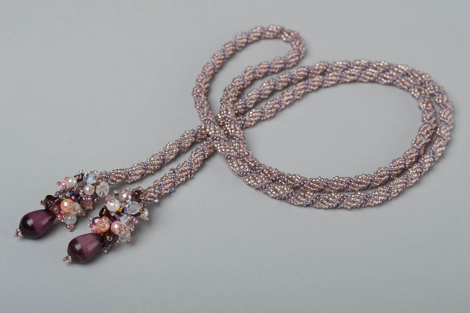 Beaded necklace handmade designer jewelry for women exclusive accessories photo 4