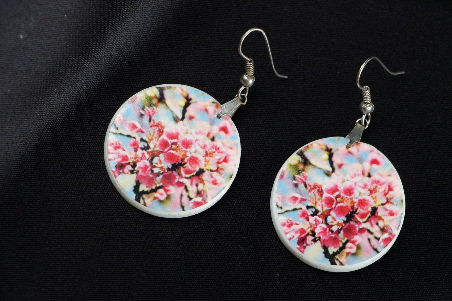Earrings made ​​of polymer clay Spring photo 2