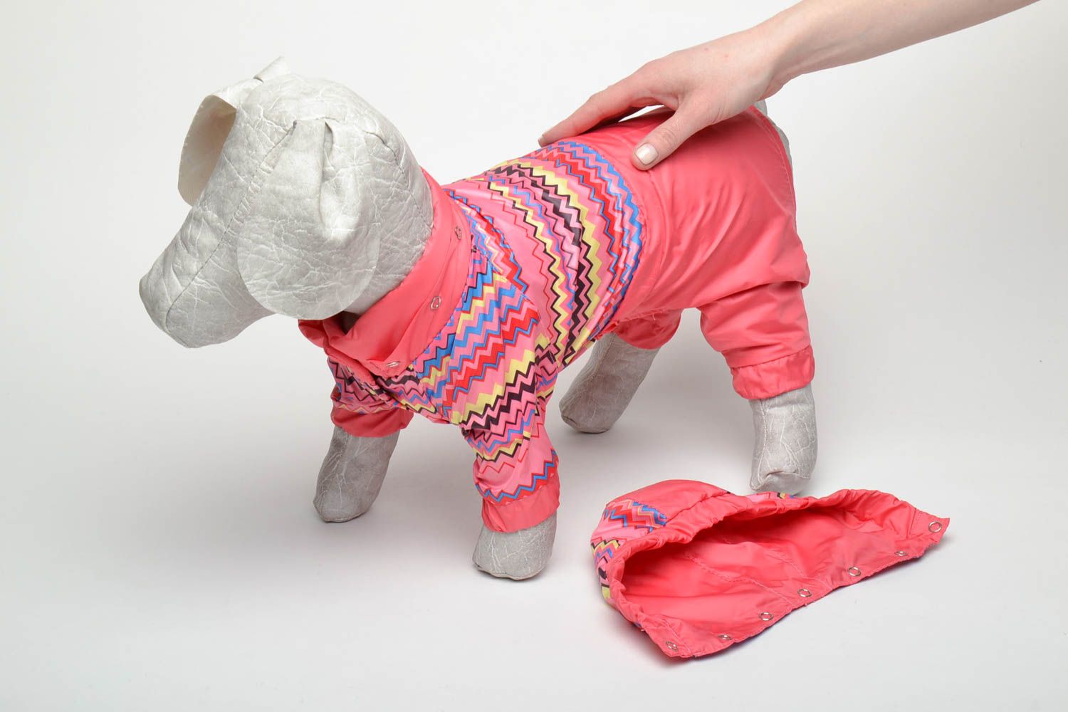Combinaison pour chien polyester avec capuchon photo 2