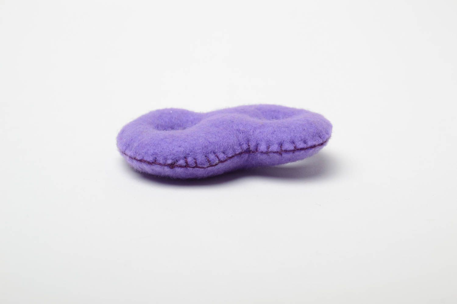 Handmade small violet felt educational soft toy number 8 for count studying photo 4