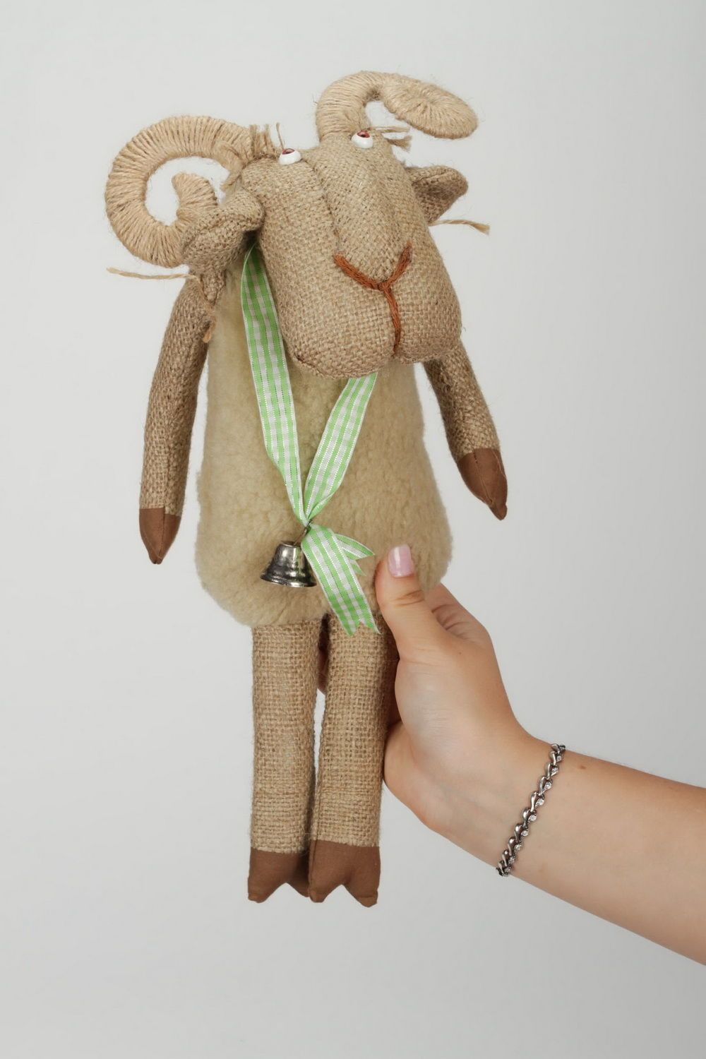 Toy, made of bag cloth, Lamb photo 1