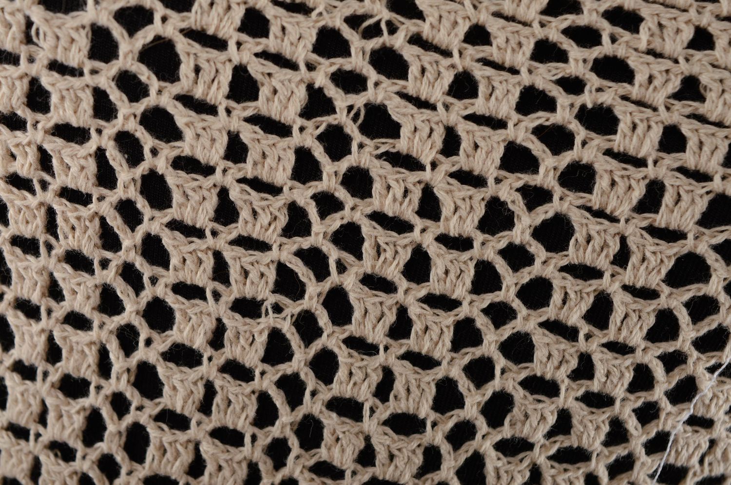 Robe tricotée au crochet longue beige faite main photo 3