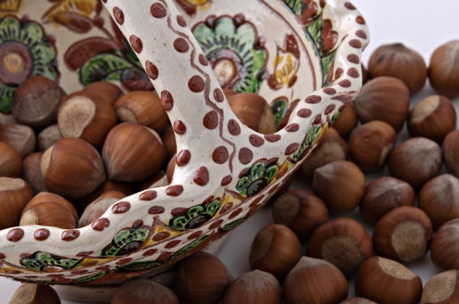 Fruttiera di ceramica dipinta Ciotola dipinta da frutti Vaso per la frutta
 foto 5