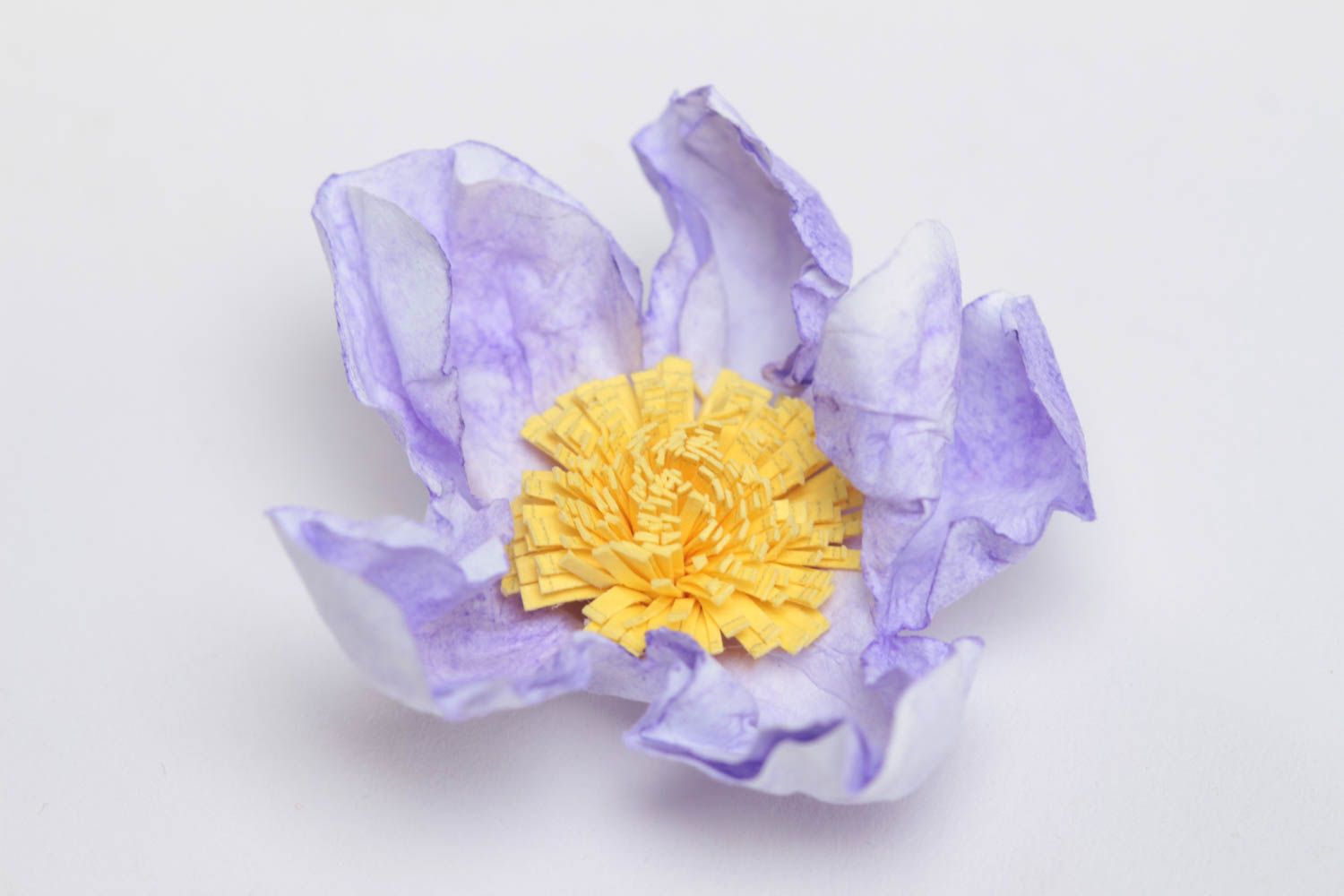 Beautiful handmade decorative lilac paper flower for creative work photo 2
