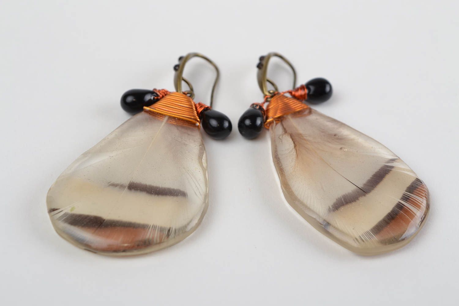 Long earrings homemade jewelry Czech glass stylish earrings gifts ideas for her photo 9