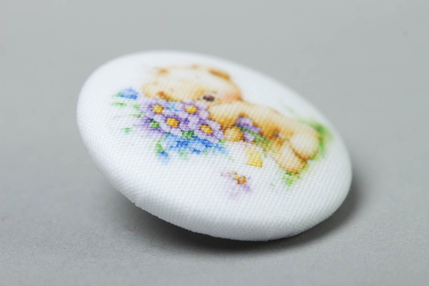 Unusual handmade needlework supplies plastic button fabric button handmade ideas photo 1
