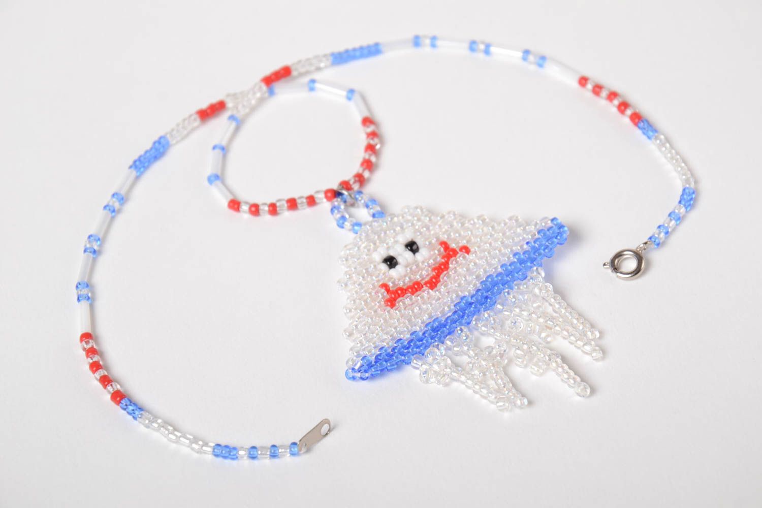 Handmade beaded pendant for kids beautiful neck pendant childrens jewelry photo 4