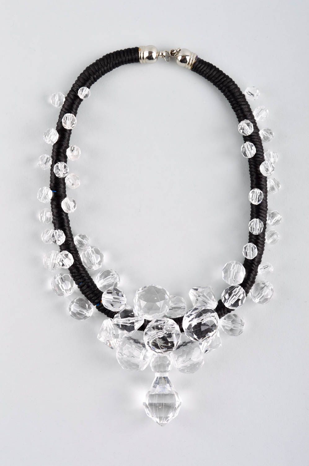 Elegant unusual necklace handmade stylish earrings beautiful jewelry present photo 2