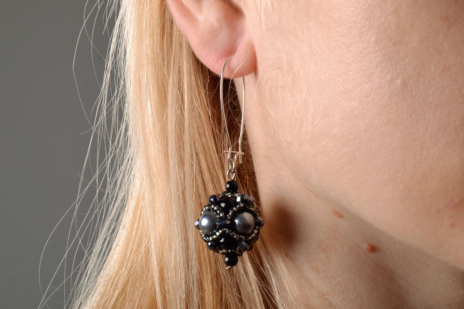 Earrings with Czech beads photo 5