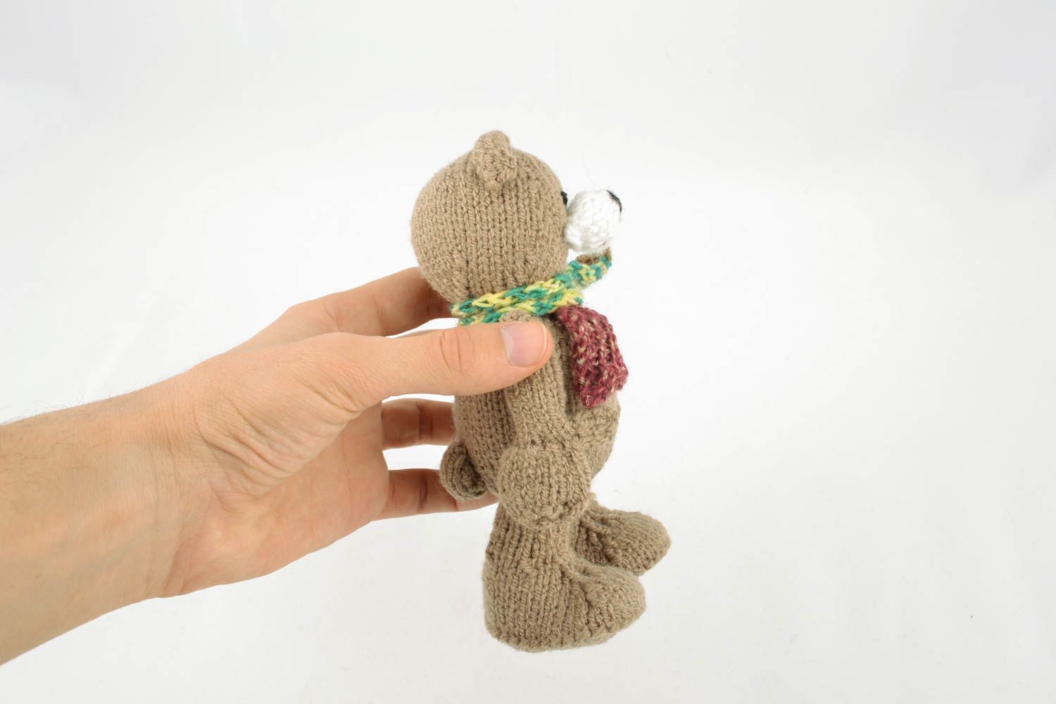 Giocattolo a maglia fatto a mano pupazzo da bambini a forma di orsetto foto 5