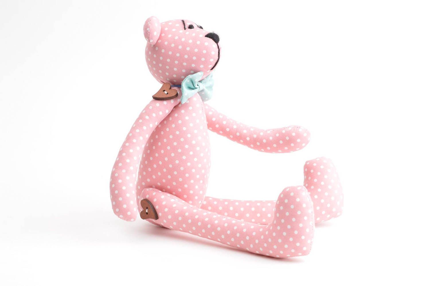 Игрушка ручной работы игрушка мишка розовый красивый интересный подарок фото 2