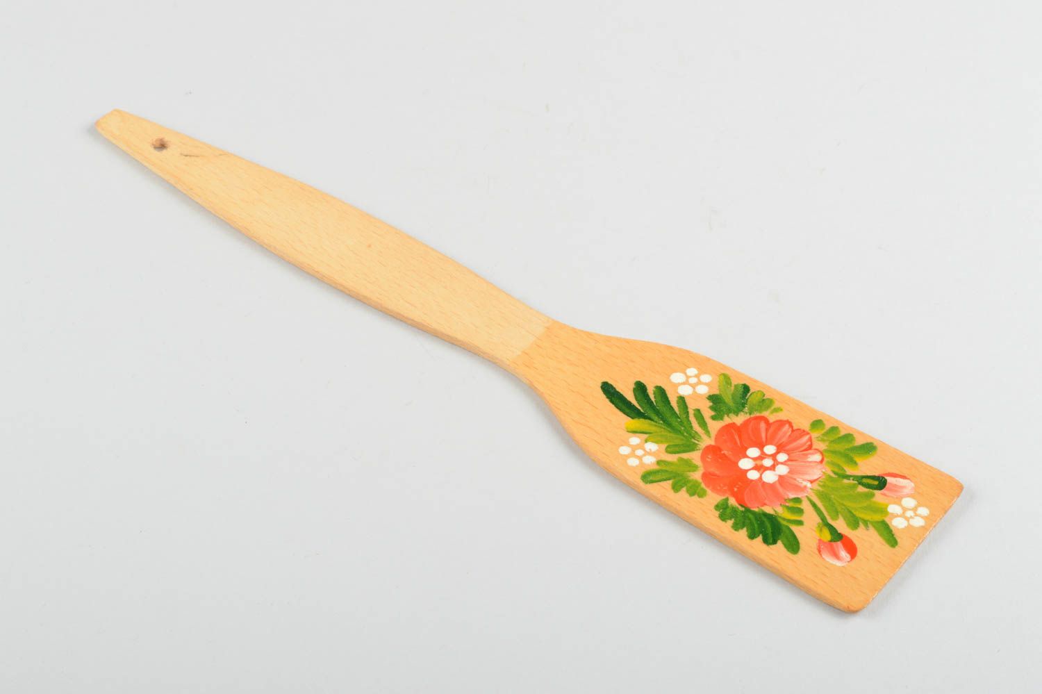 Handmade wooden spatula decorative painted kitchen cutlery decorative use only photo 3