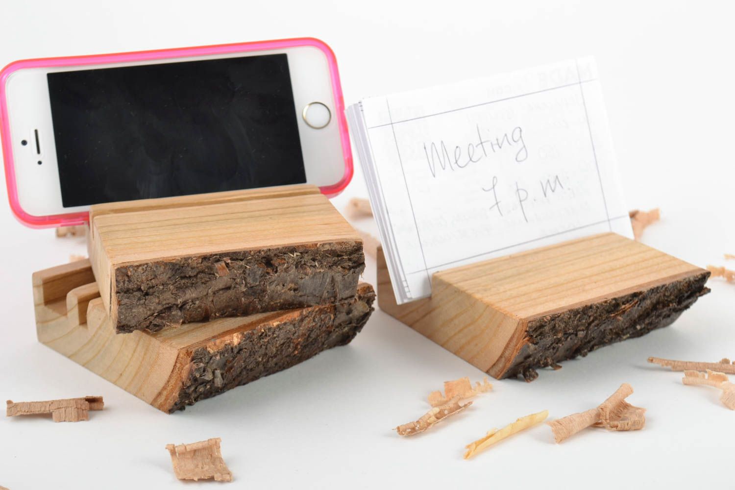 Handmade Smartphone Ständer Handyständer Holz Accessoires für Handy originell  foto 1
