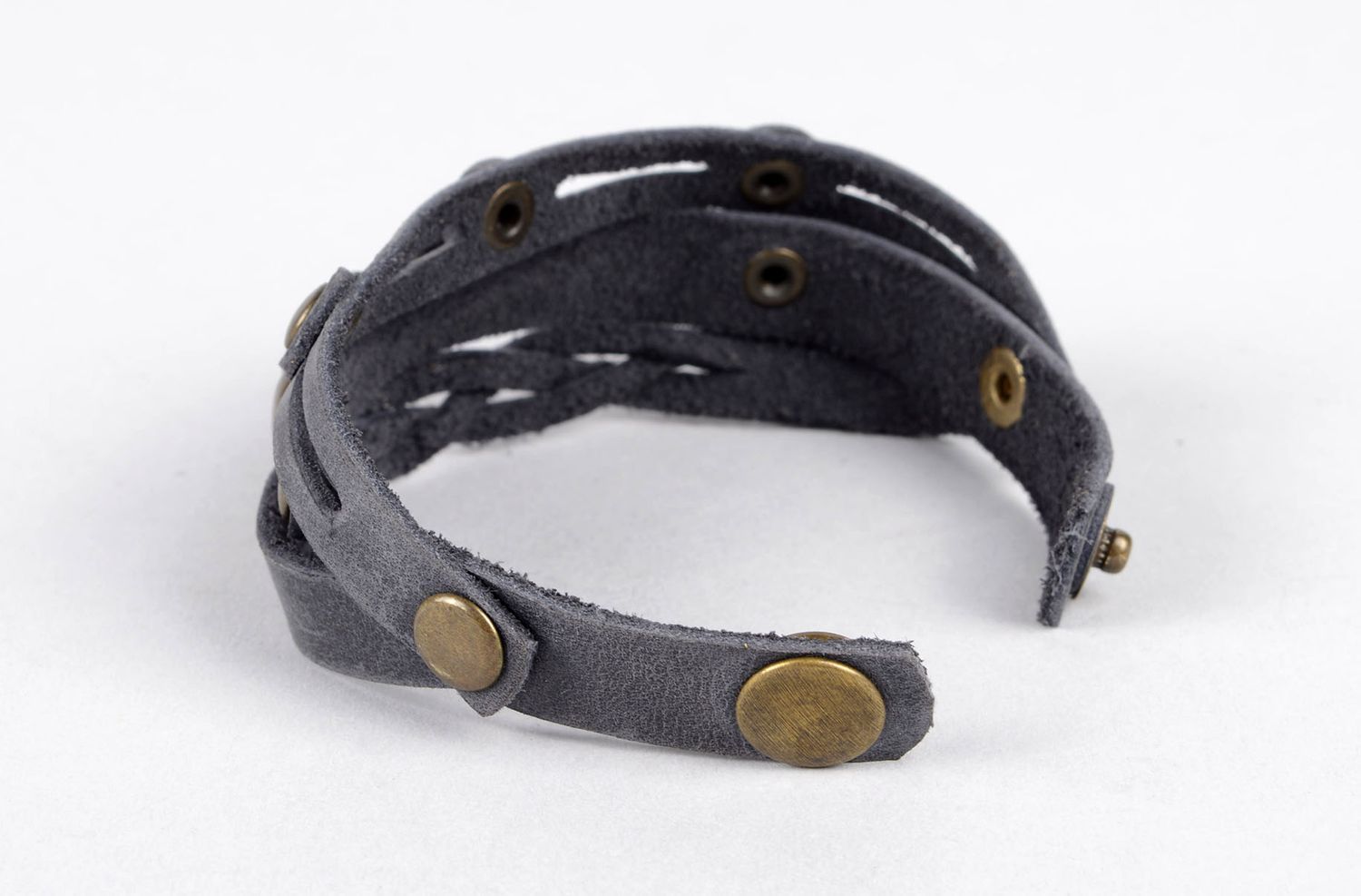 Beautiful handmade wrist bracelet leather bracelet artisan jewelry gift ideas photo 3