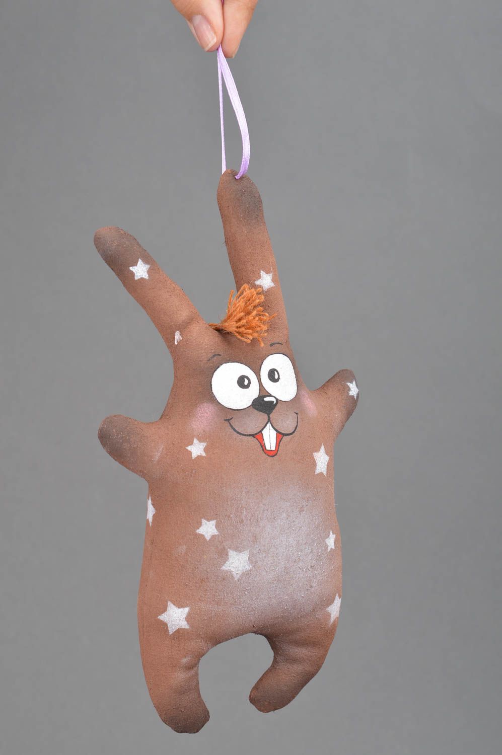 Handmade Stoff Kuscheltier Spielzeug Hase Geschenkidee für Freundin duftend foto 3