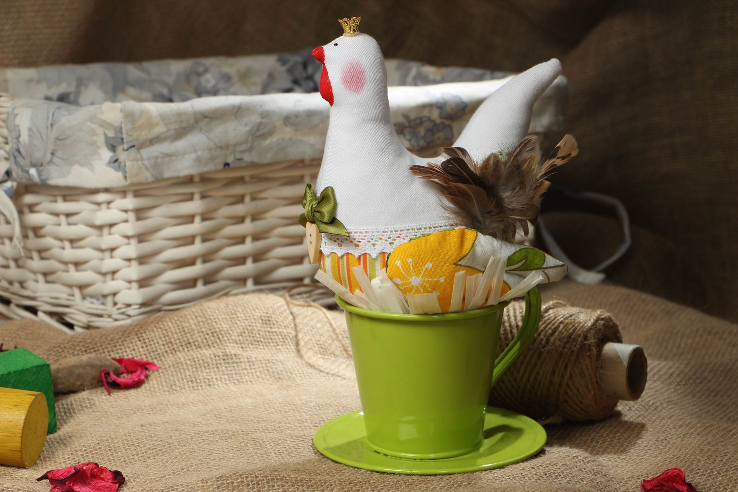 Soft interior toy Chicken in Green Cup photo 5