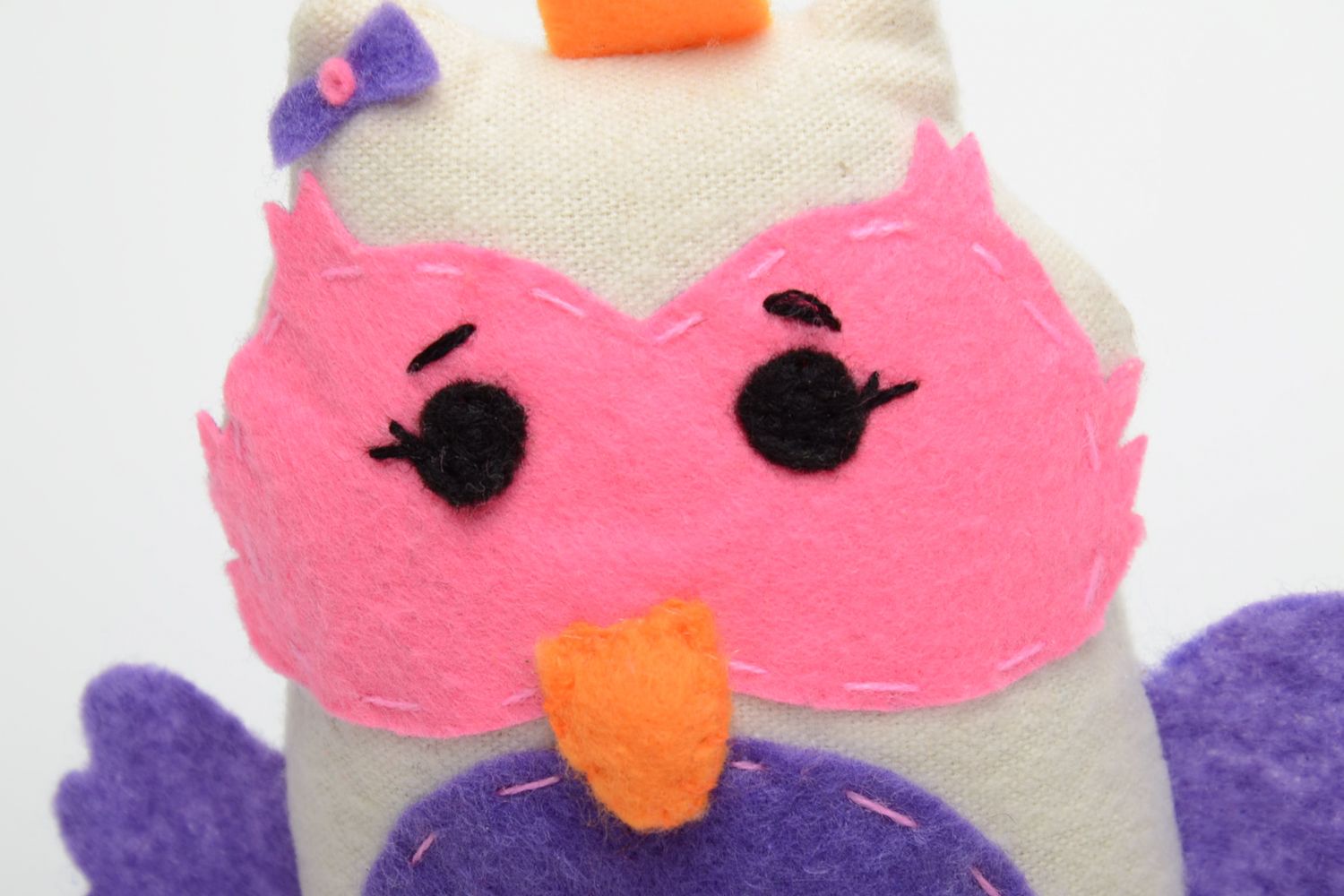 Handmade felt toy Owl photo 3