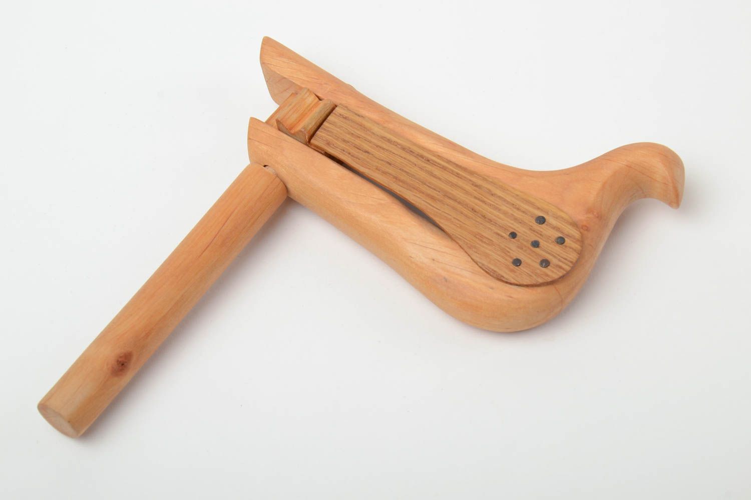 Деревянная народная игрушка ручной работы пропитанная льняным маслом оригинальная фото 3
