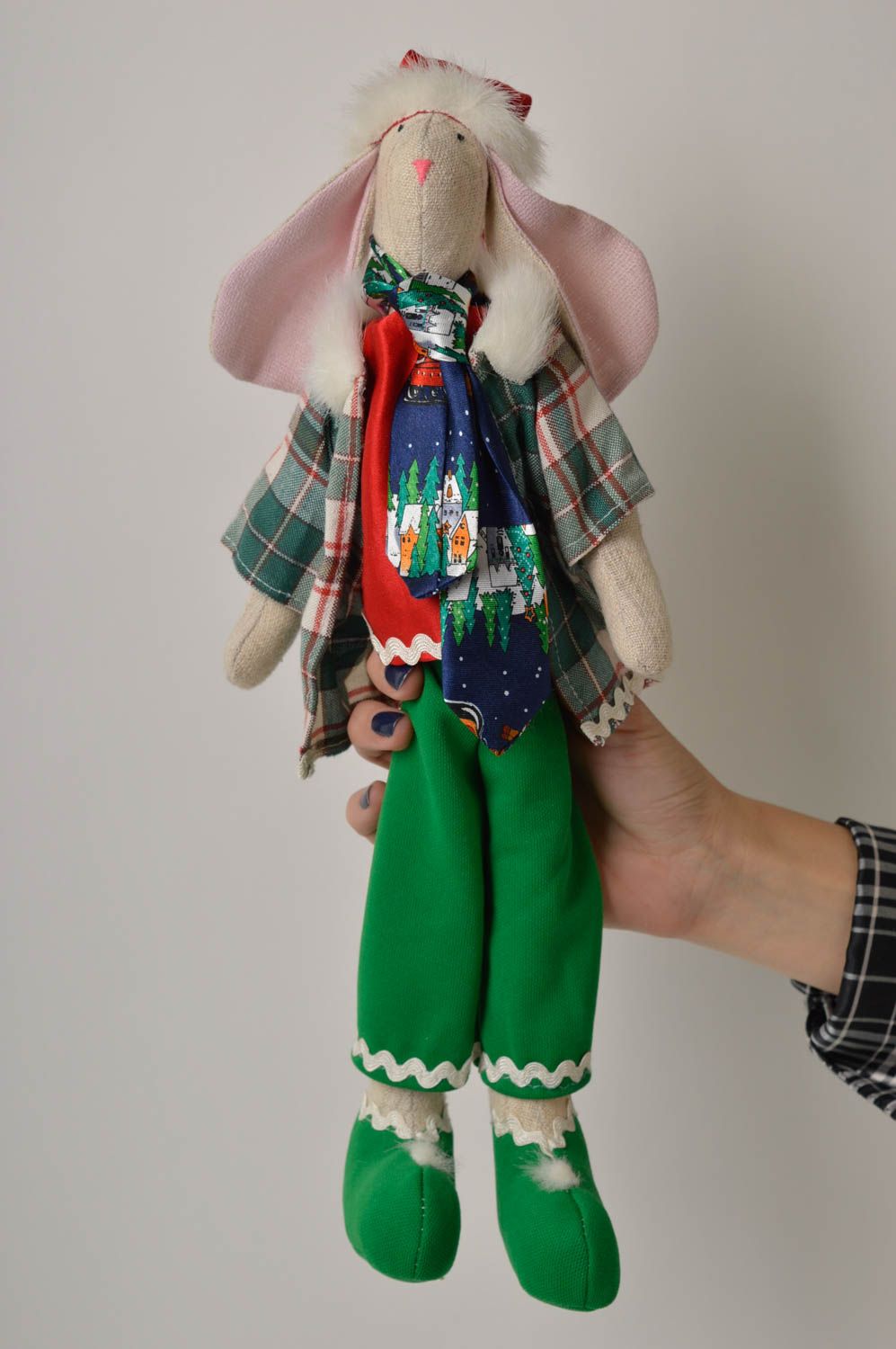 Handmade Stoff Spielzeug schöne Deko Puppe Designer Puppe für Haus Interieur foto 2