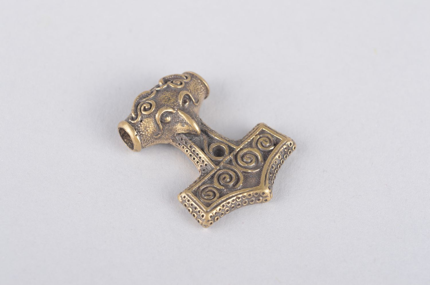 Bronze pendant handmade bronze jewelry metal pendant on cord stylish jewelry photo 3