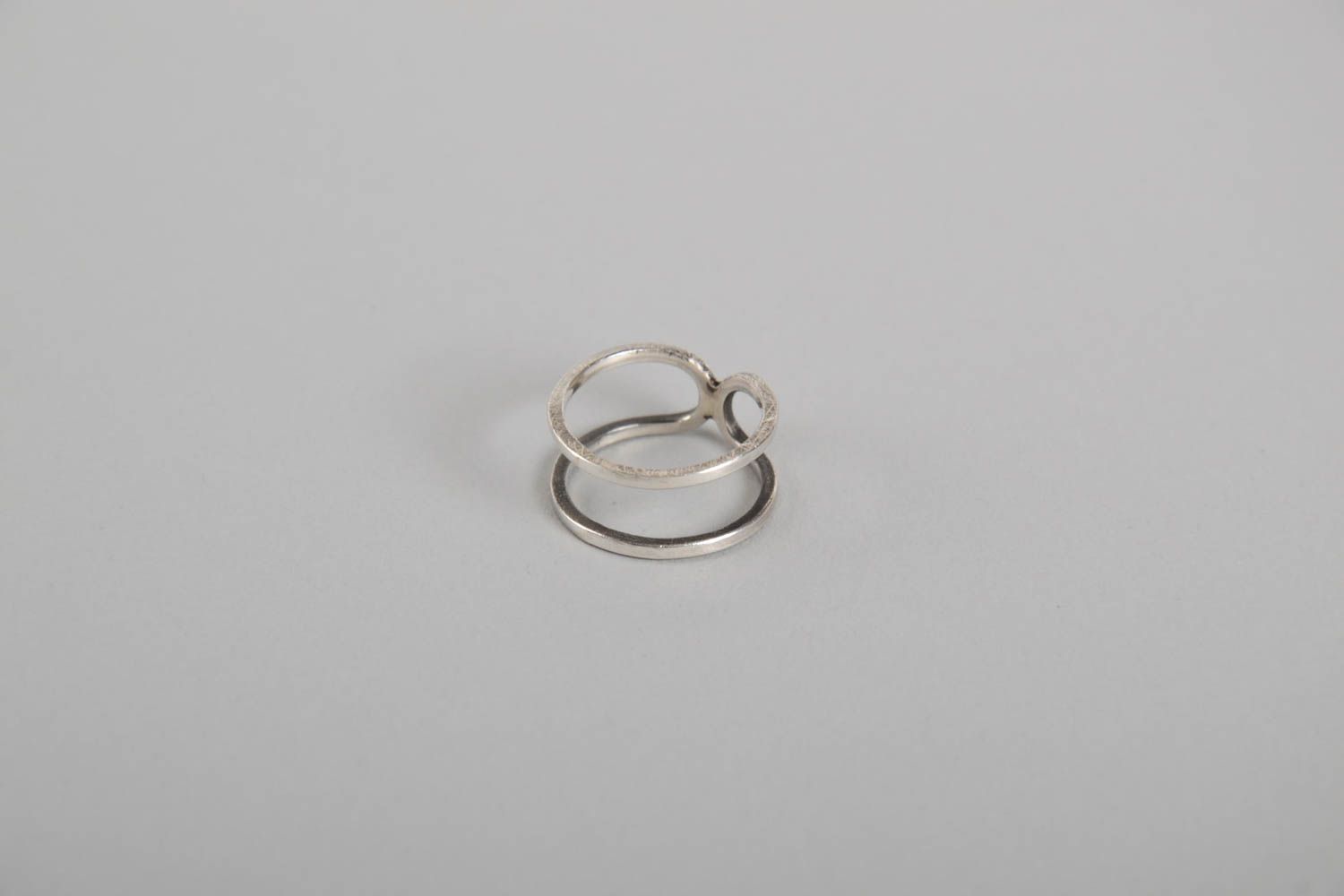 Женский перстень ручной работы серебряное кольцо двойное женское кольцо фото 3