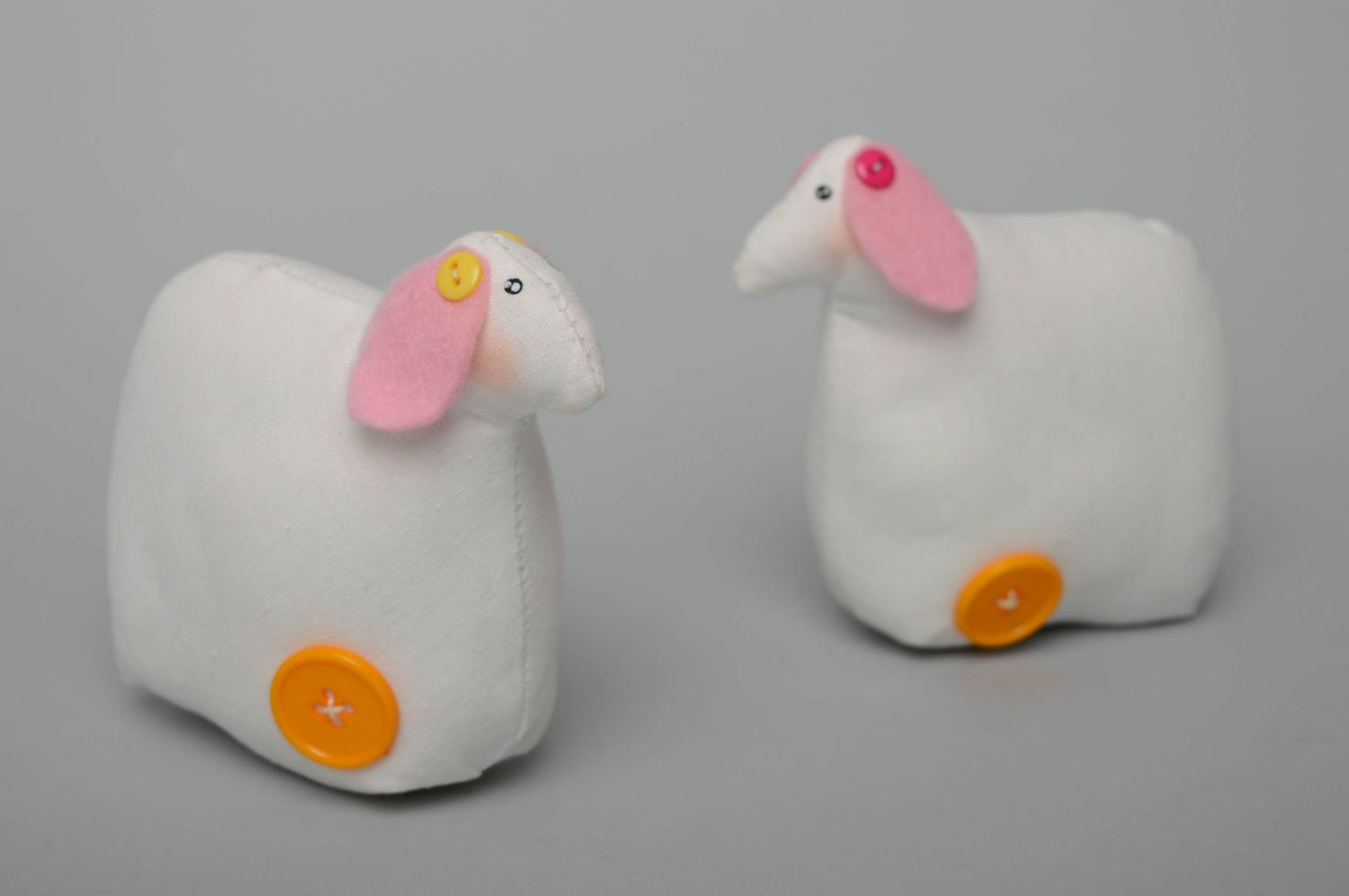 Handmade fabric toy Lamb with Wheels photo 5