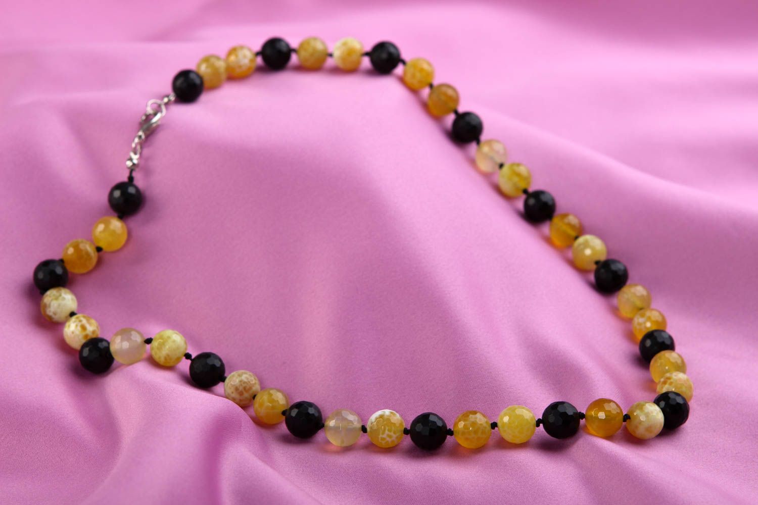 Handgefertigt Modeschmuck Halskette elegant Perlen Schmuck Damen Accessoire foto 1