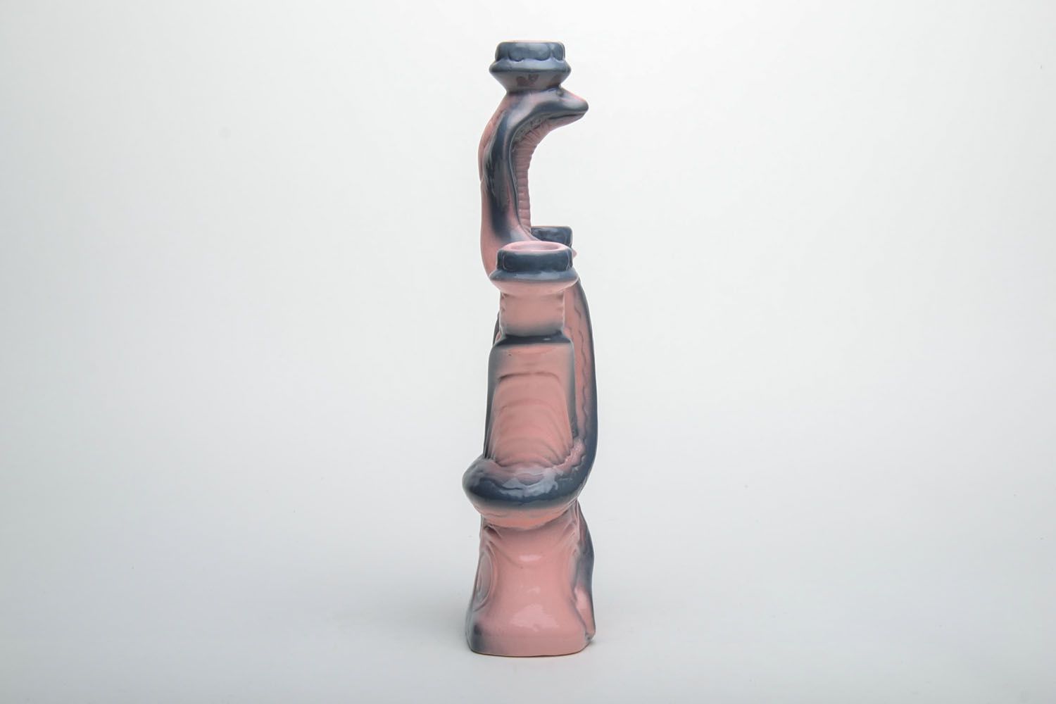 Clay candlestick Snake photo 3